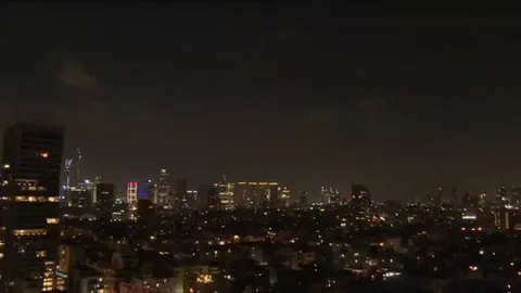 Iron Dome interceptors fall on Tel Aviv during attempted defense against Iranian strikes