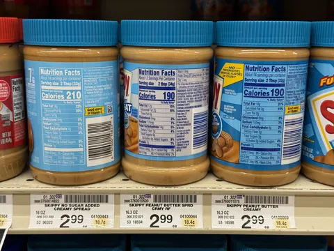 The “low fat” alternative has more sugar than regular, and the “low sugar” version has more fat than the regular. Neither of the “healthy” alternatives are much better than the regular option.