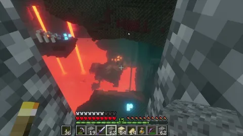 I'm trying to get down there, but falling blocks disappear after a few blocks—what's happening?