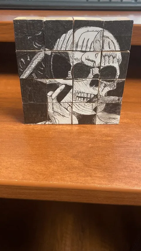 Skull - Angel, u/potatoeoe, pen and paper, 2024