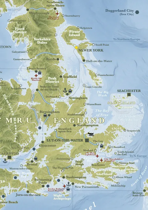 A map of the Unite... British Archipelago &amp; the Irish Isles if all the glaciers melted [OC]