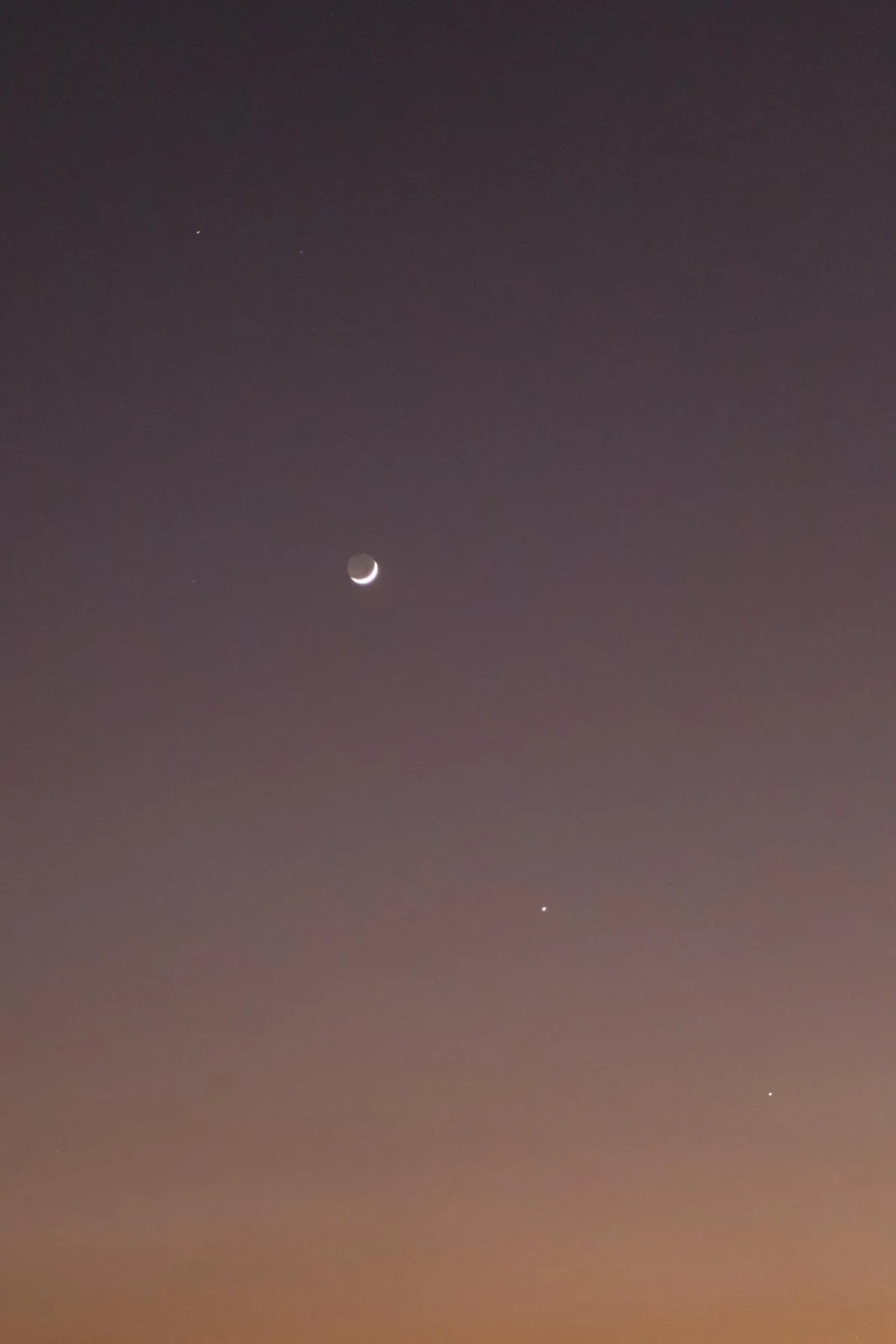 Alignment of Saturn, the Moon, Venus and Jupiter