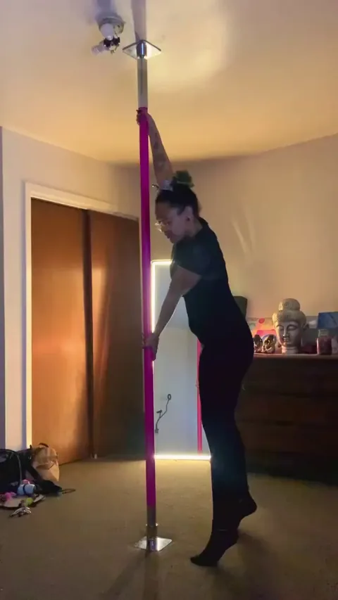 Professional pole dancer