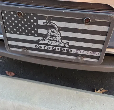 Got a new car and the front plate is rusted on so I had to edit it :(