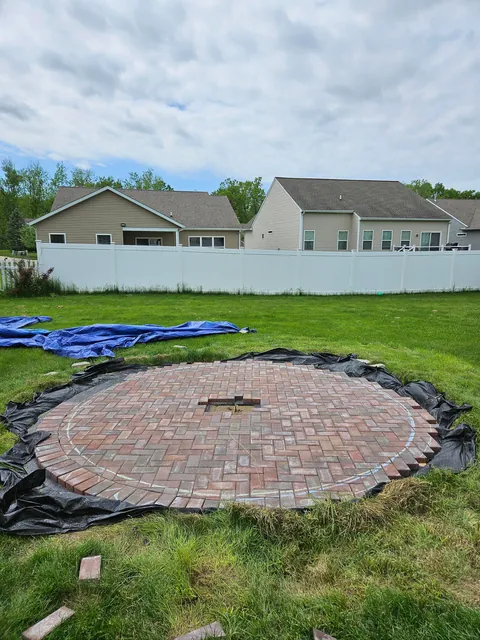 My largest DIY undertaking - first time fire pit + patio seating area build