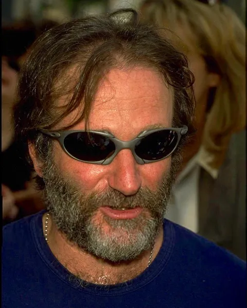 Robin Williams wearing a pair of Oakley X-Metal Romeo. 1997