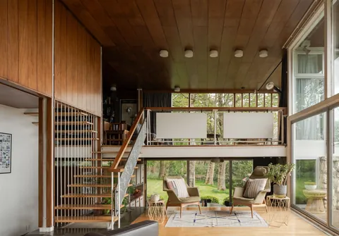 Mid-century modern residence designed by English architect Peter Womersley (1923 – 1993) in 1954, Farnley Tyas, West Yorkshire, England [1530x1067]