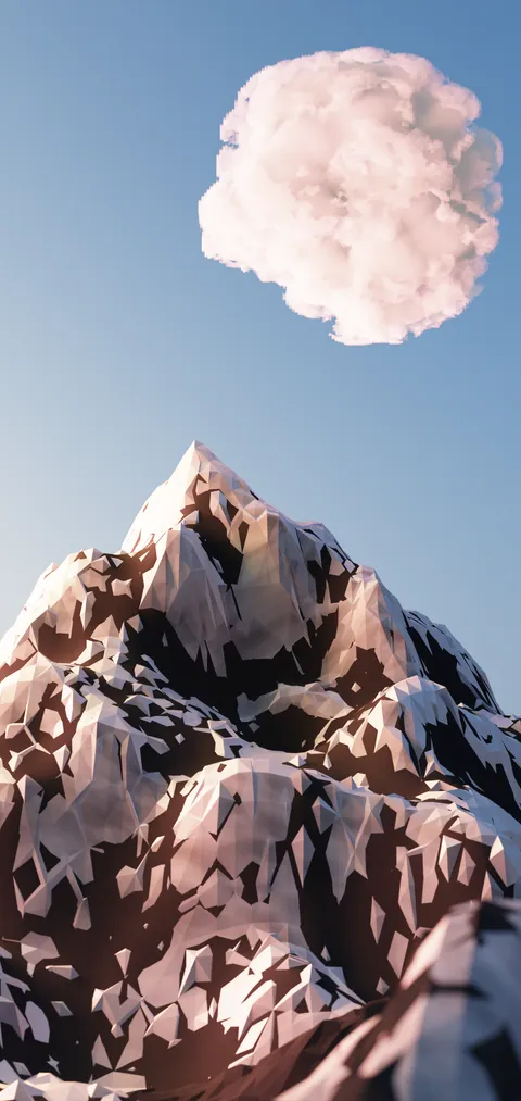 My Low Poly Mountain [Blender]