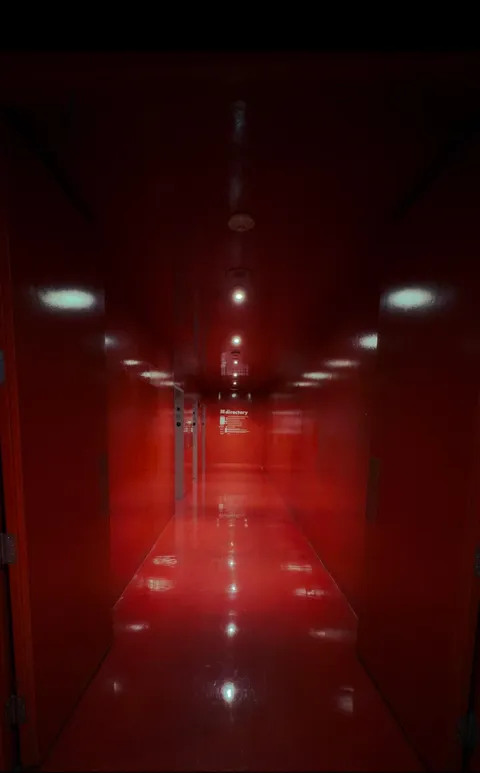 This hallway in a public library