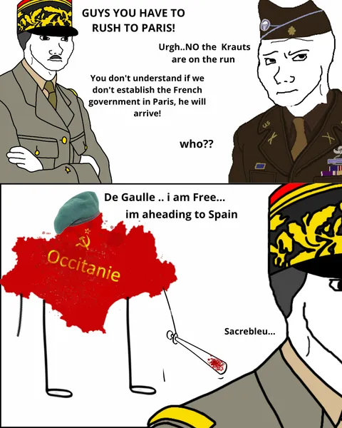 France almost had rogue "red state" during the liberation 