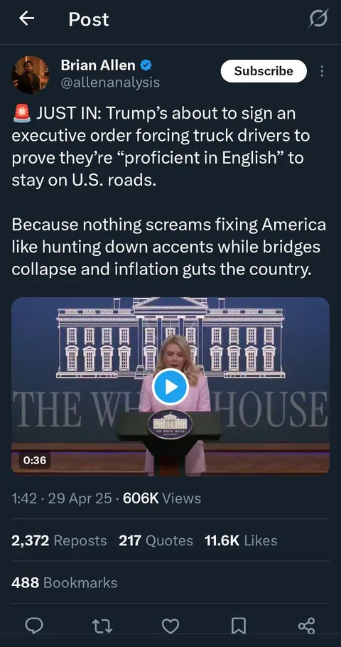 Arrestin truckers cuz they talk funny.