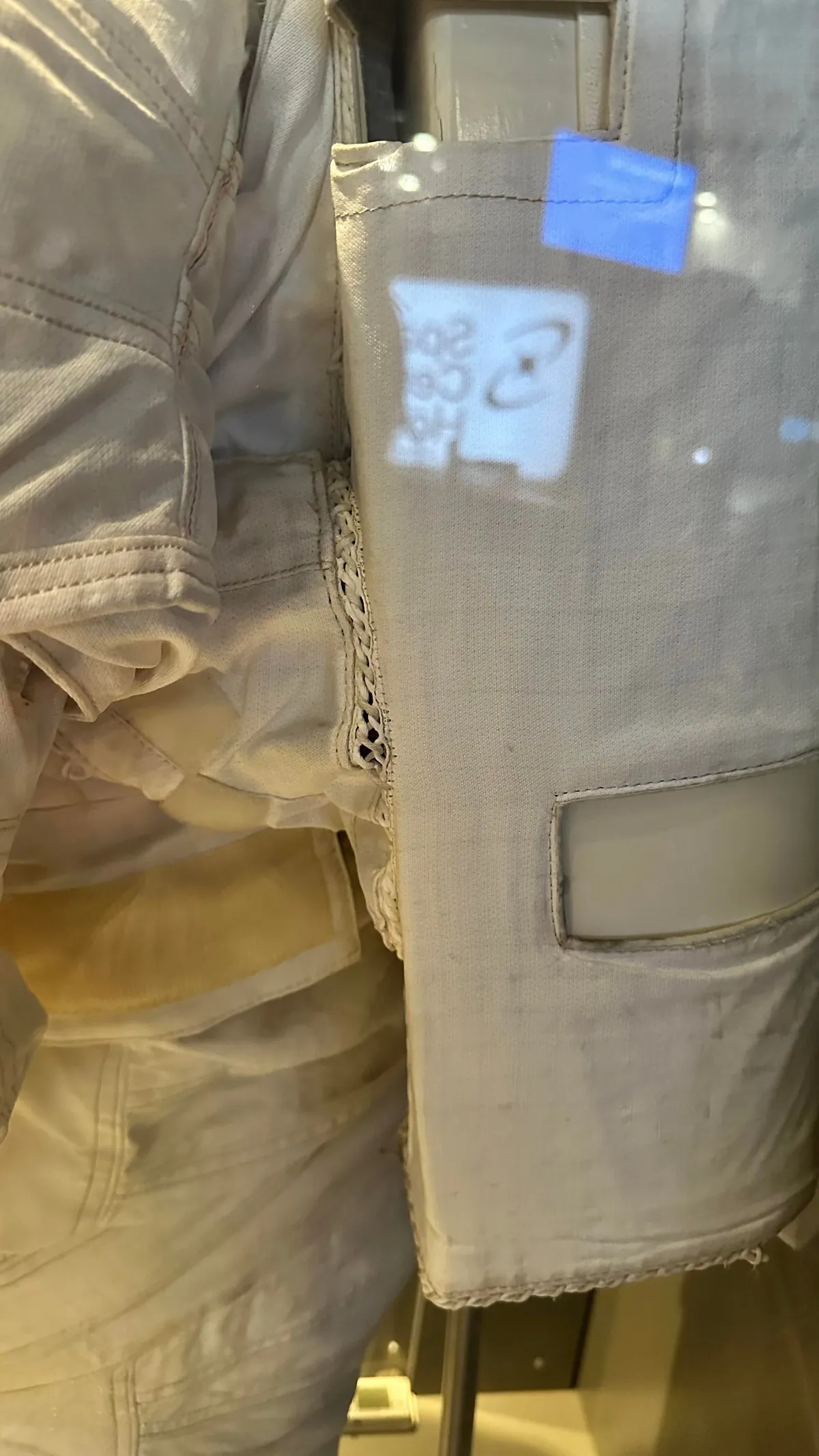 Why is the spacewalk suit sewn this way?