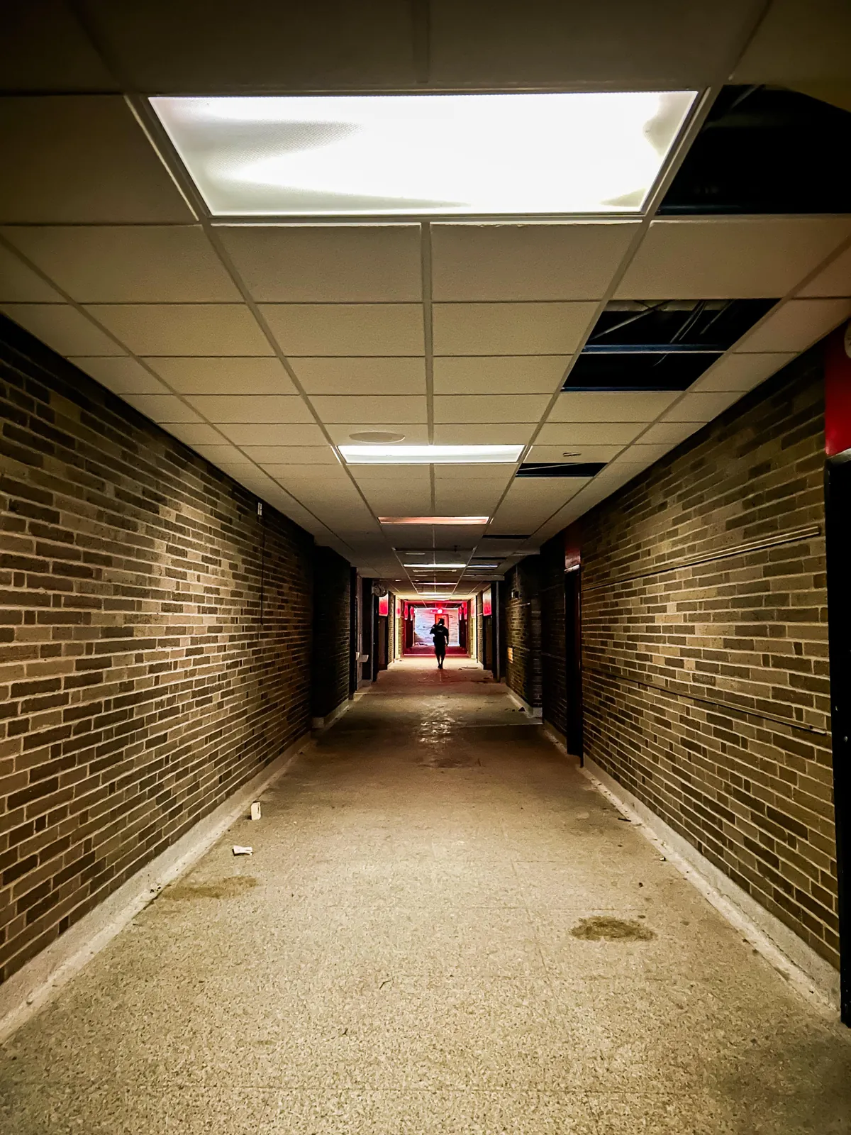 Abandoned elementary school with the power still on 