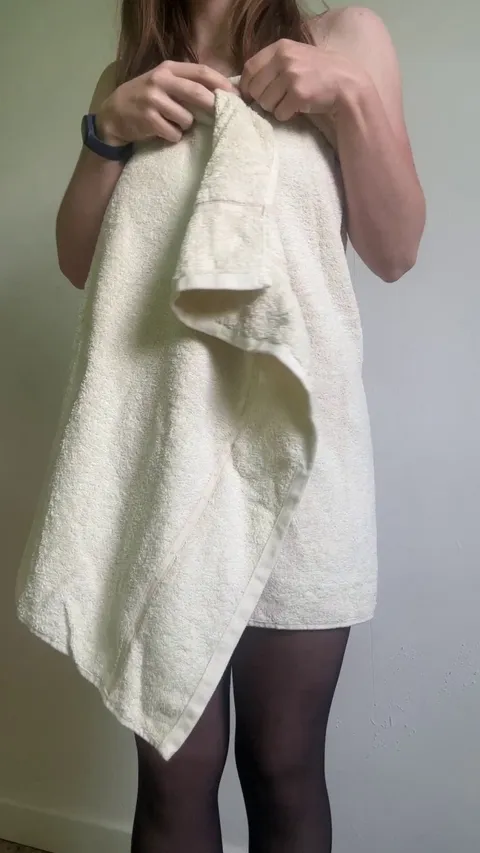 The towel looks better on the floor and my body looks better naked ;)