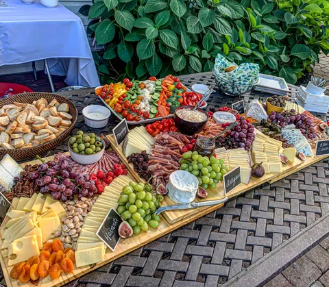 [OC] Cheese and Charcuterie board I made for my buddy’s wedding rehearsal dinner