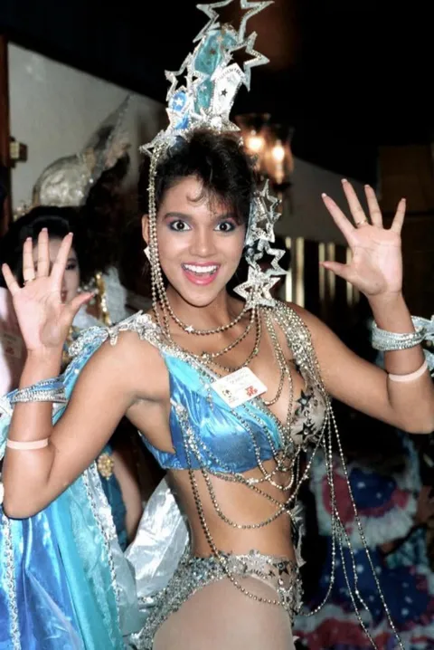 Halle Berry during her pageant contest days in the mid 1980s