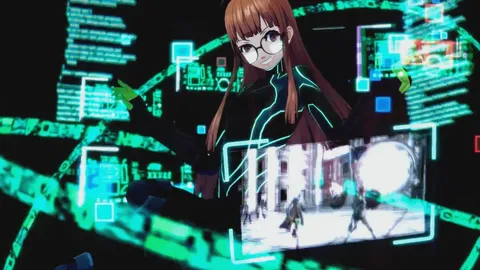 If only Persona 5 had a gamer girl who wears a mech suit and controls something they ride around in...