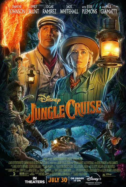 Official poster for 'Jungle Cruise,' starring Dwayne Johnson and Emily Blunt