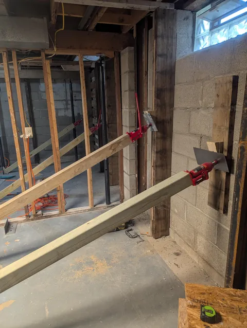 Fixed my bowing basement walls. Still a lot more work to do.