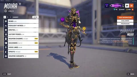 Moira holds orbs in "be beautiful" highlight if you equipped her mythic