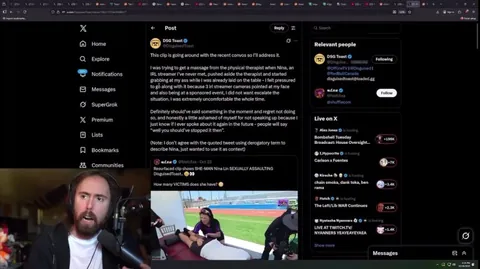 Disguised Toast says that Nina Lin grabbing his ass made him feel “extremely uncomfortable”.