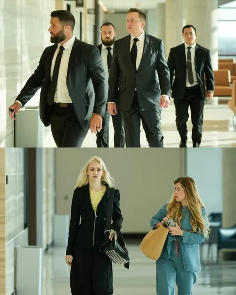 elon musk and grimes arrive to court for their child custody case