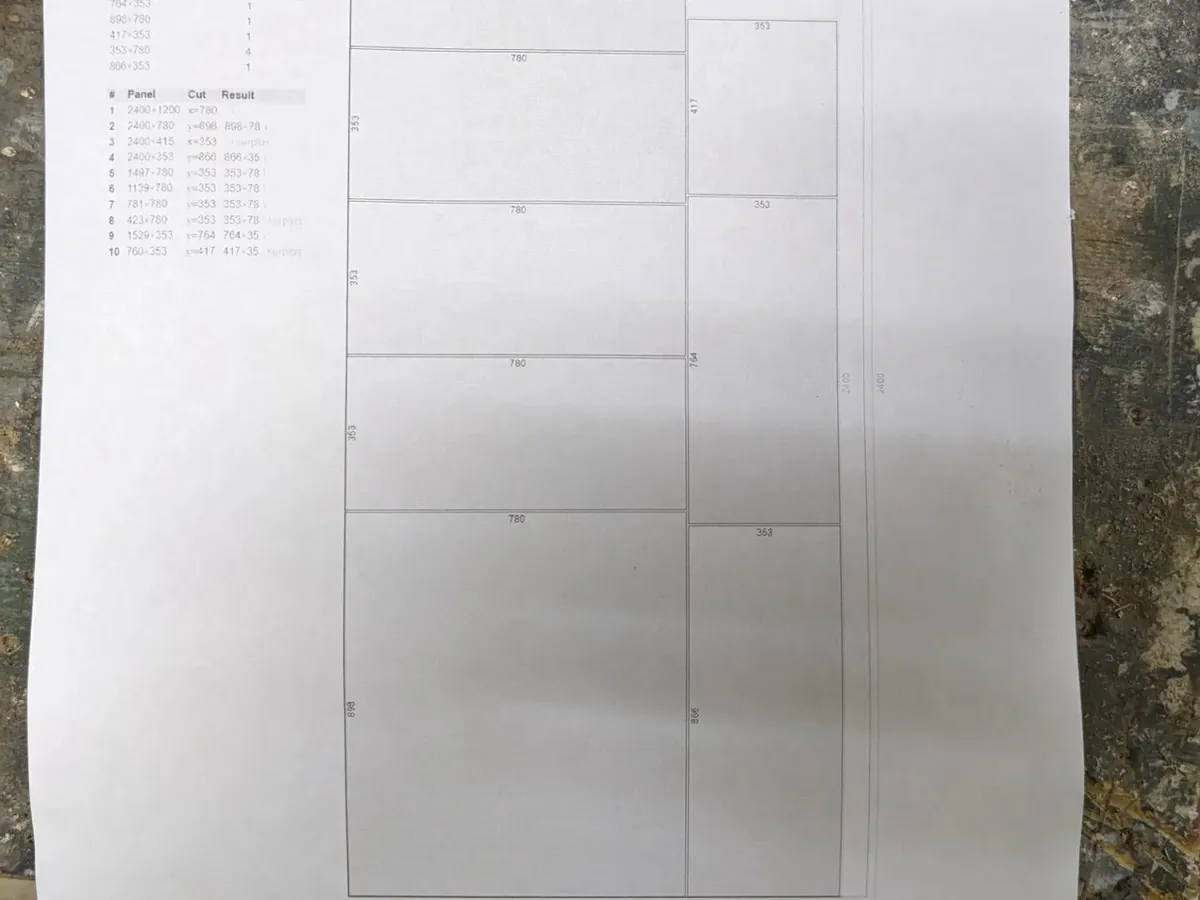 From a scribble on a piece of paper to the final product. Wife was happy in the end.