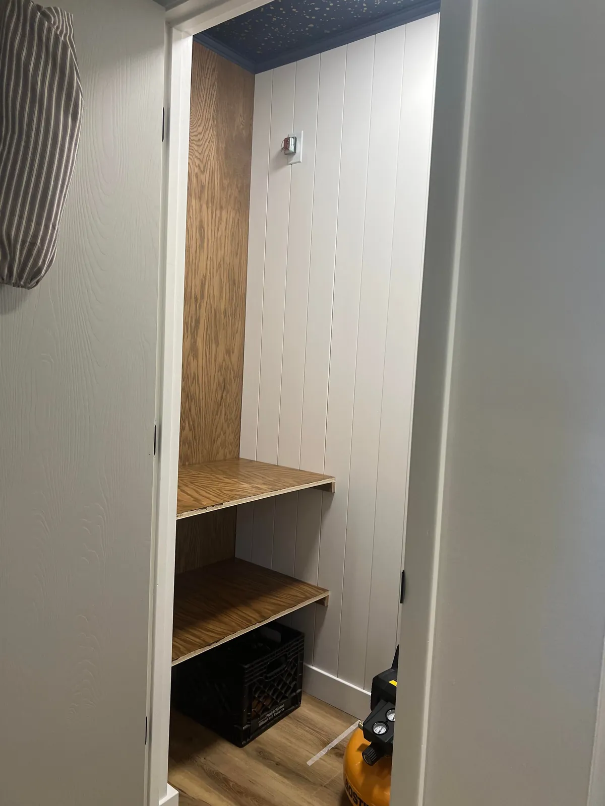 Reclaimed unused coat closet for pantry expansion