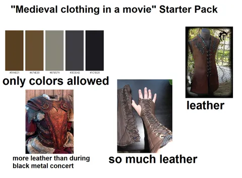 "Medieval clothing in a movie" Starter Pack