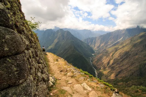 Stopping for a rest on the Inca Trail (Peru)