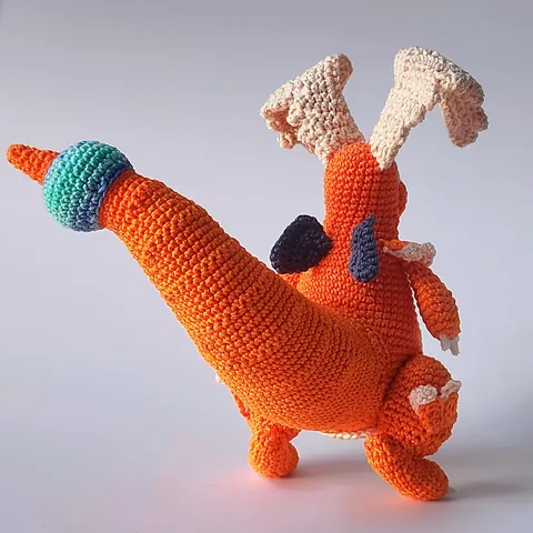 I crocheted Mega Dragonite!