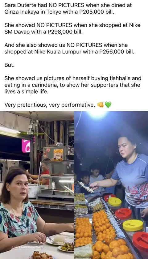 Sara Duterte is the most performative Filipino politician