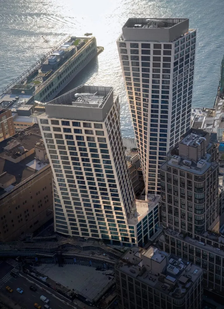 Danish architecture studio BIG has completed two residential skyscrapers with twisted forms alongside New York's High Line.