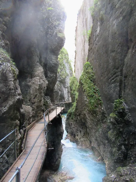The short but impressive walk inside the Leutaschklamm / Geisterklamm (Mittenwald ,Germany). You enter in Germany, go straight into Austria, then come back out into Germany.
