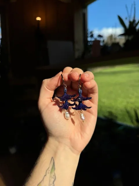 I grow flowers and turn them into jewelry for a living