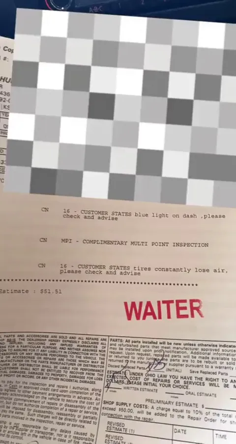 Customer states "blue light on dash" and being flipped off quite often recently