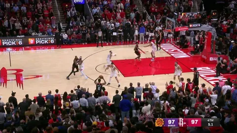 [Highlight] Kevin Durant sinks the go-ahead 3-pointer with 0.3 seconds left to give the Rockets a 100-97 victory over the Suns.