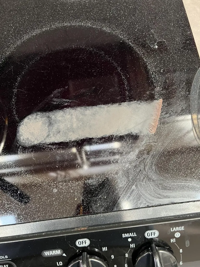 Stove burn from KD soft cheese packet