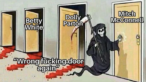Grim Reaper is working 9-5 trying to get him