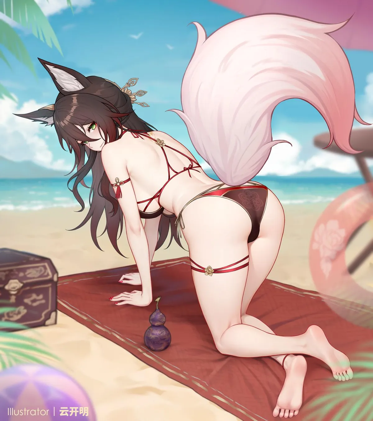 Swimsuit Fugue at a beach 