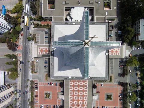 Cathedral of Saint Mary of the Assumption in San Francisco, California (1965-1970) by Pietro Belluschi, with Pier Luigi Nervi