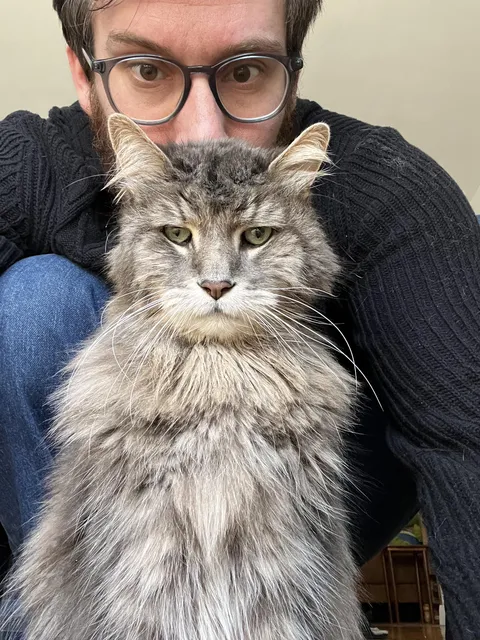 Our final moment. Before the big good bye, Garp and I took a selfie then it was off to the vet.