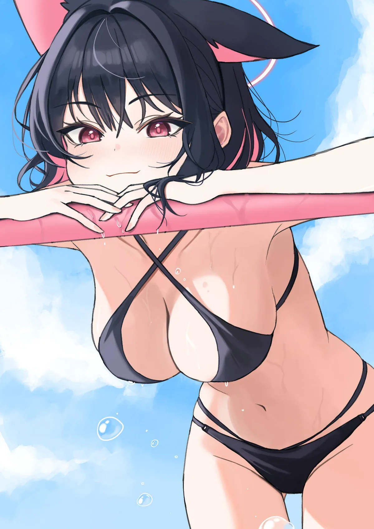 Adorable swimsuit Kazusa