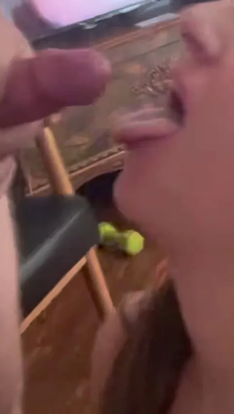 Getting a mouthful from my work husband