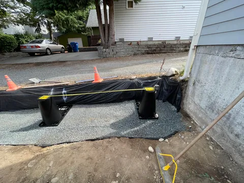 A few years ago my rotting fence fell over so I decided to build it back better.