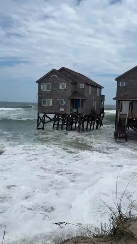 Homes are falling into the ocean in North Carolina's Outer Banks