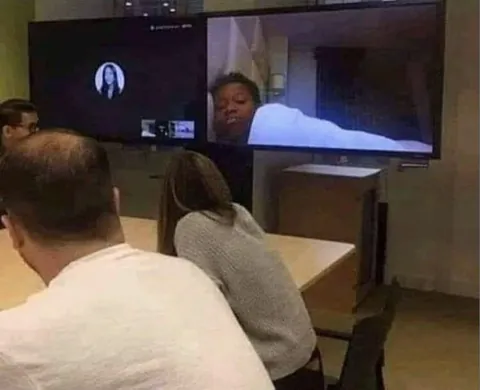 When you’re working from home and you hit video instead of audio