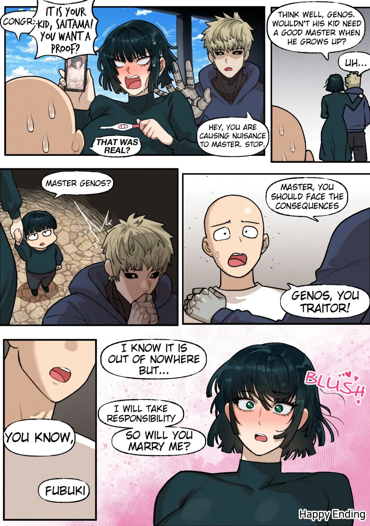 Fubuki wants to test the limits of her power [Artist: 6no1] (One Punch Man)