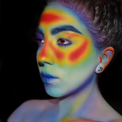 Here's my heat map/pride month/sad Sense8 got cancelled makeup 🏳️‍🌈