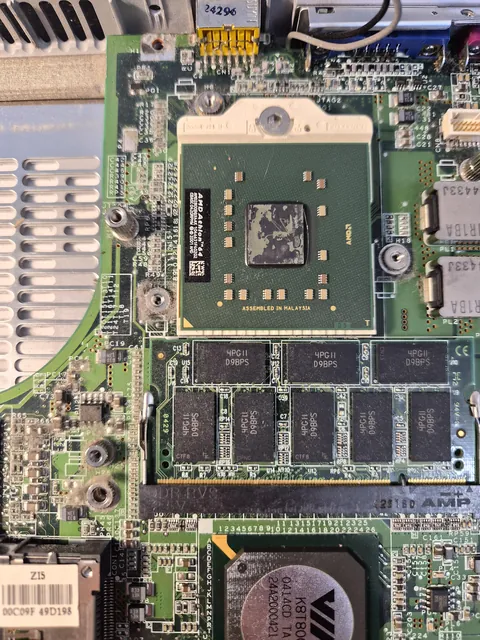 I opened up this really old laptop (old enough to have a WinXP product key on the back) and found that it has a swappable processor